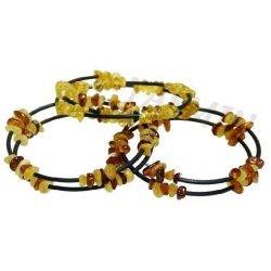 Amber Spiral Rubber Bracelet