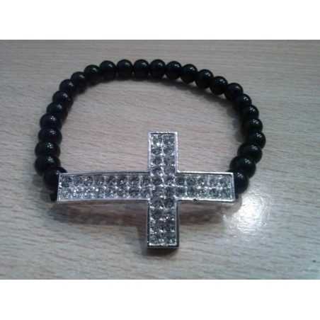 Onyx - Cross Bracelet