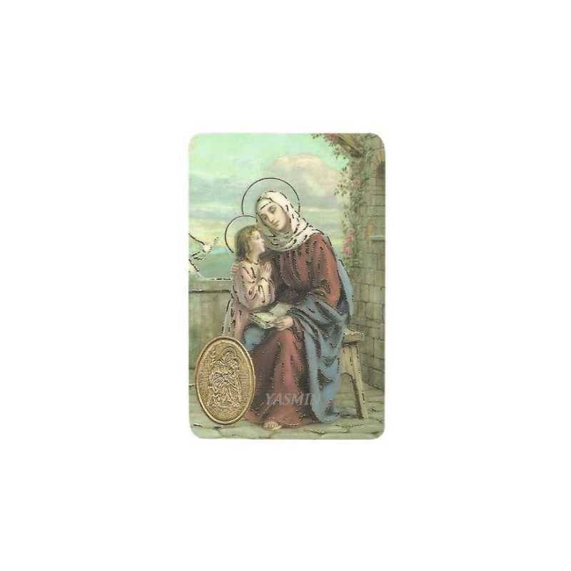 Saint Clare of Assisi Print with Medal