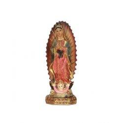 Virgen de Guadalupe, figura realizada en marmolina de 11 cms. de altura.