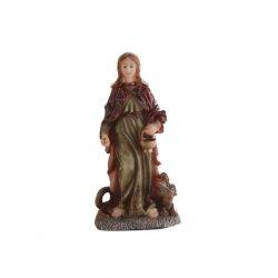 Sainte Martha, marble figure of 11 cms. Tall. Patron of maids and cooks.
