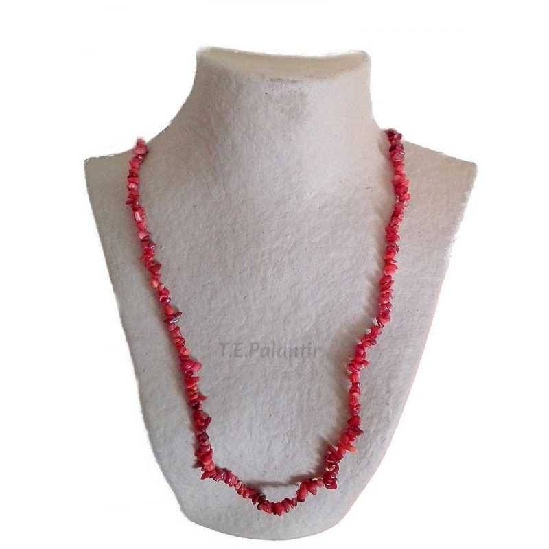 Collar Chip De Coral Rojo