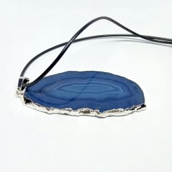 Blue Agate Veneer Pendant