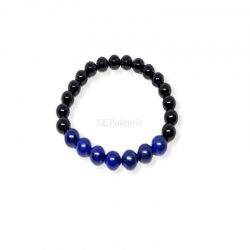 Black Obsidian and Lapis Lazuli Bracelet Prominer - 1
