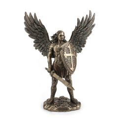 Arcángel Miguel figura resina bronce 35 cms