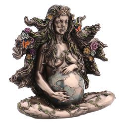 Gaia Mother Earth Figure Resin Bronze