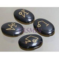 Set 4 Archangel's Stones - Black Agate